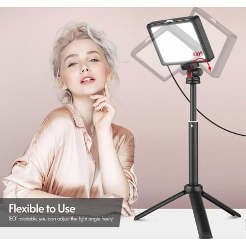 1/2/3 Andoer USB Video Lighting Kit LED Video Light 5600K +Desktop Tripod+180° Mounting Adapter+Color Filter for Video Recording