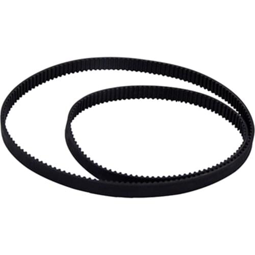 1Pcs Black Annular GT2 6mm Width, 2GT Rubber Transmission Timing Belt For 3D Printer, 110mm/112mm/122mm/158mm/200mm/280mm