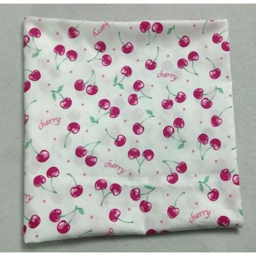 50x160cm Fresh Fruit Cherry Printed Cotton Fabric Patchwork Cloth Dress DIY Sewing Quilting Home Decoration