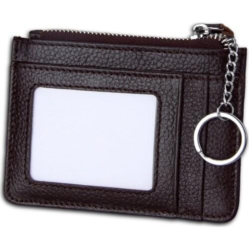 TRASSORY Anti Rfid Business Bank Credit ID Card Holder Zipper Top Card Case Utra Leather Slim Coin Purse