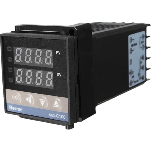 Digital LCD PID REX-C100 Temperature Controller Set + K Thermocouple + Max.40A SSR