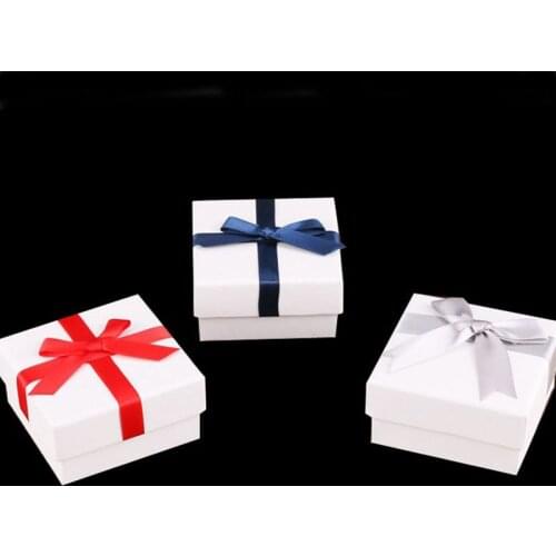 Square jewelry organizer box Engagement Ring For Earrings Necklace Bracelet Display Gift Boxes Holder blue red silver gift boxes