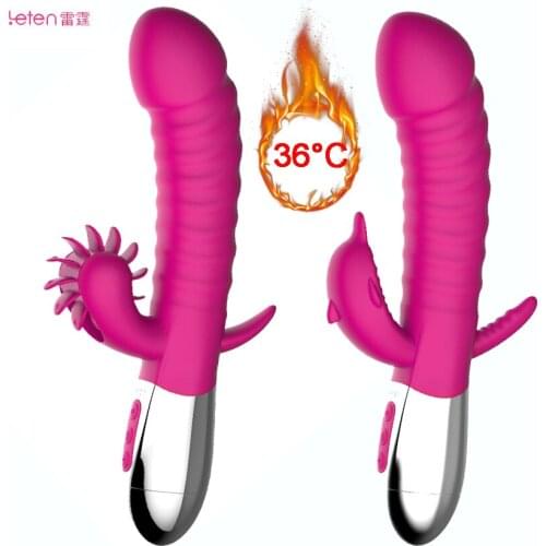 Leten Pussy Licking Machine Dolphin Tongue Clitoral G Spot Vibrator Sex Toy Vagina Anal Massager Prostate Sexual Toys for Women