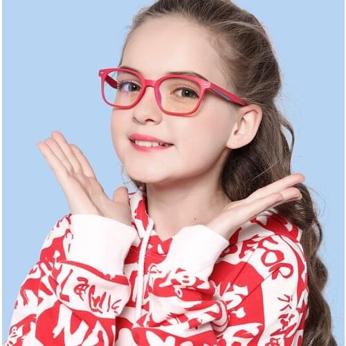 Youth TR90 Computer Glasses Frame Boys & GirlsAnti Blue Light Round Eyewear Blocking Glasses Optical Spectacle Eyeglass