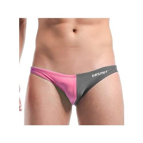 Men Swimwear Low Waist Swim Briefs Sexy Man Bikini Swimsuit Shorts Beach Swimming Cueca 1 Piece Bathing Suit DESMIIT Brand M-XXL