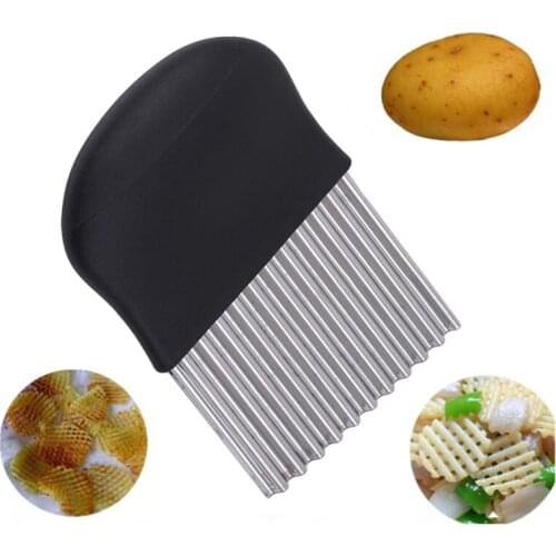 French Fries Cutter, Stainless Steel Potato Chips Making Peeler Cut Vegetable Kitchen Knives Fruit Tool Knife Accessories