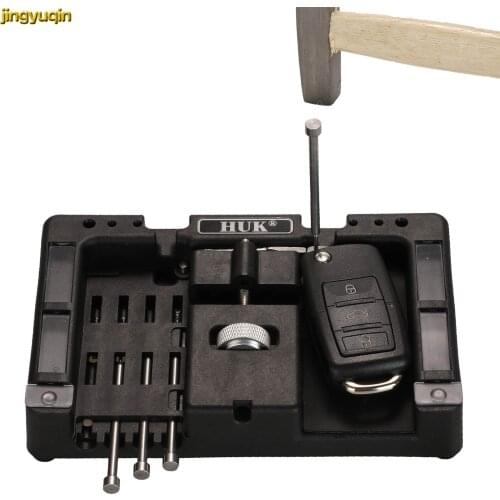 Jingyuqin Original HUK Gadget Flip Car Key Fixing Vice Of Key Plier Split Pin Remover Clamp For Locksmith Kit Tool With 4 Pins