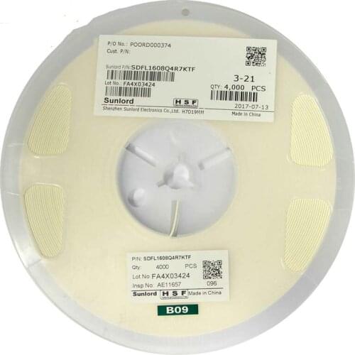 SDFL1608Q2R2JTFB01 SMD inductor 0603 2.2uH(2R2) ±5% 15mA SDFL1608Q4R7KTF 0603 4.7uH(4R7) ±10