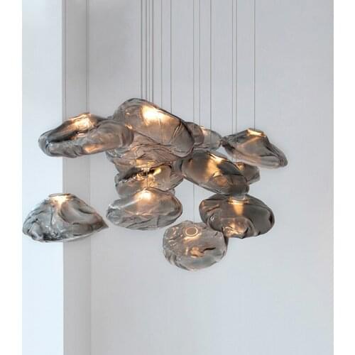 Vintage glass ball crystal crystal hanging lamp chandelier lighting design lamp lampes suspendues luzes de teto avizeler