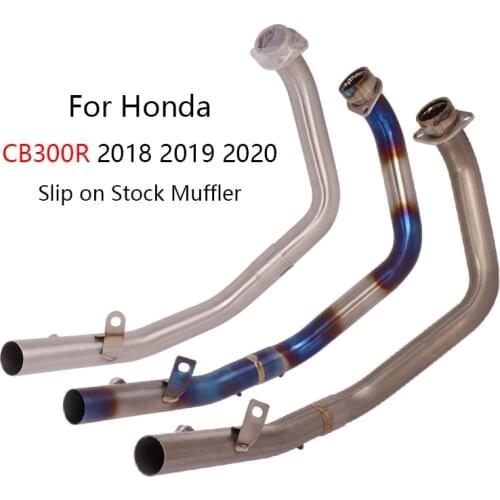 For Honda CB300R 2018 2019 2020 Exhaust Pipe Motorcycle Header Mid Link Tube Slip On Stock Muffler Stainless Steel/Titanium