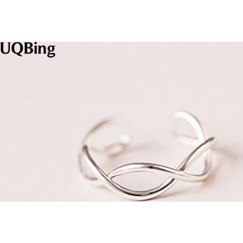New Arrivals 925 Sterling Silver Cross Wave Ring For Girl Women Gift Jewelry Drop Shipping