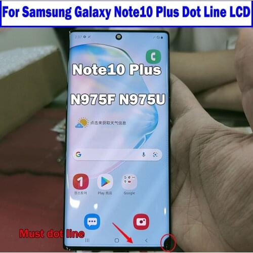 Must With Line point LCD For Samsung Galaxy note 10 plus LCD N975 N975F LCD Display Touch Screen Digitizer Assembly