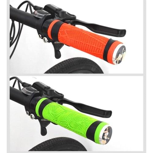 1 Pair Bicycle Handlebar Grips Cover Anti-Slip Soft Silicone Foldable Mountain Road Bike Handlebar End Grips for Road MTB