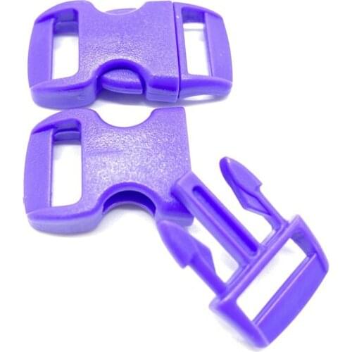 10Pcs 3/8" 10mm Side Release Buckle Curved Parachute 550 Paracord Bracelet DIY Dog Collar Strap Webbing Outdoor Camp #12