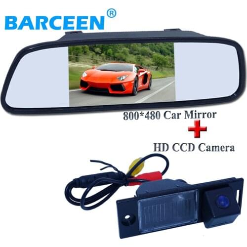 170 angle car rearview camera night vision and 5" hd ccd car mirror monitor 2 in 1 system for Hyundai ix35 2014