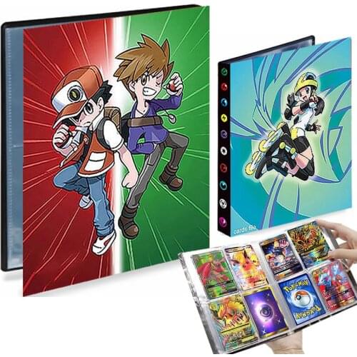 240 Card Pokemon Album Collection Map Holder 4 Pocket Pokémon Cartoon Playing Game Card Book Folder Loaded List Kids Toy Gift
