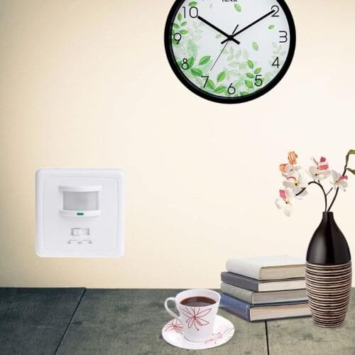 4X7B 220-240V AC Wall Mounted 9m Automatic PIR Infrared LED Motion Sensor Switch 50Hz 1200W