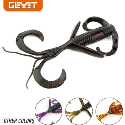 6pcs Shrimp Bait 101mm 7.1g Soft Lure Wobblers Silicone Worm Craws Fishing Baits Bass Lures Tackle