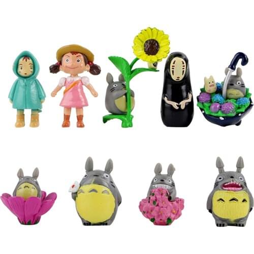 9pcs/set 3-5cm My Neighbor Totoro Mini Decoration Dolls PVC Action Figure Model Toys For Kids Gifts