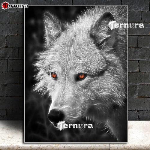Animal snow wolf diy Diamond Painting white wolf mosaic full square drill embroidery cross stitch rhinestone pictures home decor