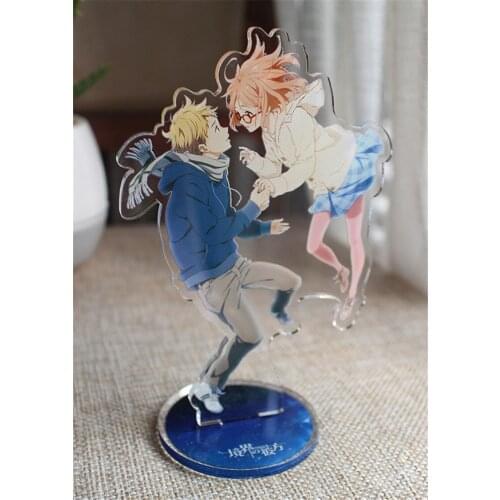 Anime Cartoon Kyokai no kanata! Kuriyama Mirai Kanbara Akihito Acrylic Stand Figure Toy Halloween Cosplay Desk Stand Figure