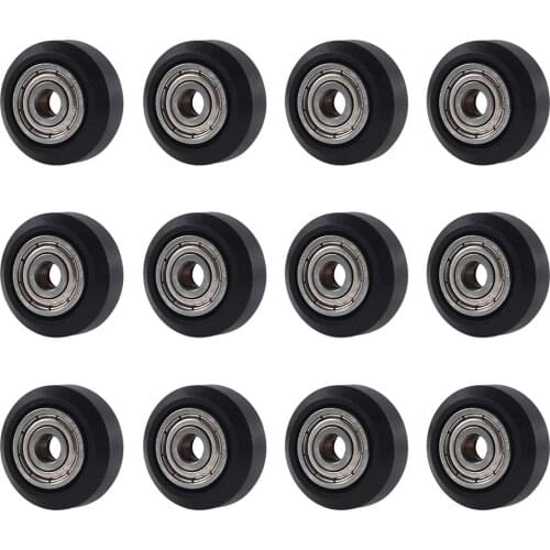 Aokin 3D Printer POM Wheel Plastic Pulley Linear Bearing for Creality Ender 3, Ender 3 Pro, CR-7, CR-8, CR-10, CR-10S Series 3D