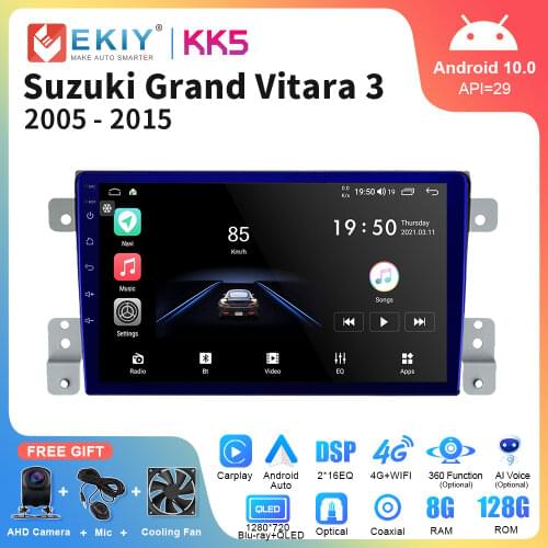 EKIY All-in-One Android 10 Car Radio For Ford Ranger 2011-2015 F250 DSP Stereo Multimedia Player GPS Navigation Wifi BT Carplay