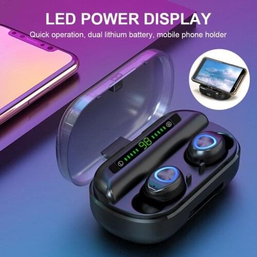 V10 LED Display Wireless Bluetooth 5.0 In-Ear Earphone Touch Control Headphone