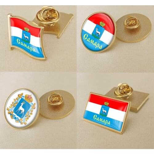 Coat of arms of Samara Flag Lapel Pins/Broochs/Badges
