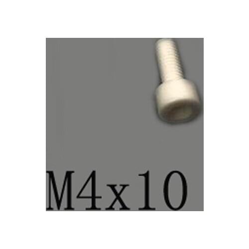 2pcs M4x10mm Inner Hexagon Cylindrical Head Screw Ceramic Insulated Bolt High Temperature Corrosion Resistance Zirconin