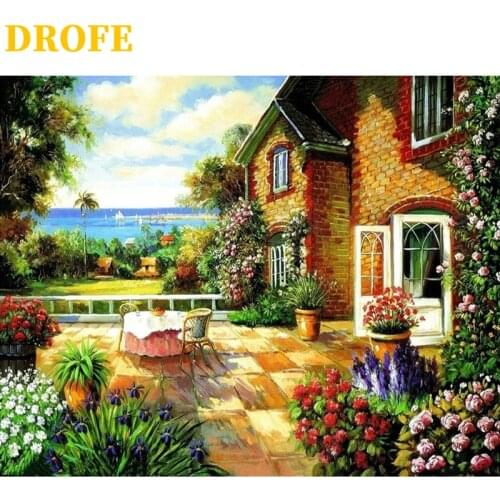 DROFE DIY Frame Painting By Numbers Wooden Frame 40x50cm Combination Unique Gift Wall Art Picture Artworks Home Decor