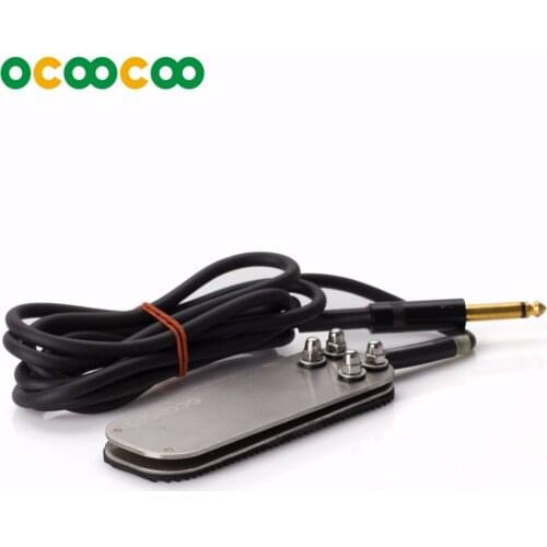 OCOOCOO J150Stainless Steel Power Pedal For All Kinds of Power Supply of Tattoo Machine Great Master Antiskid Power Pedal-Silver
