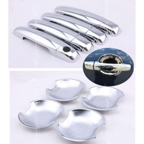 FUNDUOO For Suzuki Swift 2005-2015 Grand Vitara 2005 - 2012 New Chrome Car Door Handle + Cup Cover Trim
