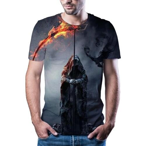 Skull Graphic T Shirts Vaper Hippie Camisetas For Men Tops Camiseta Hombre Ropa Clothing Streetwear Camisa Masculina Verano