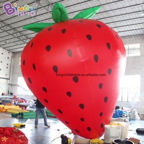 Hot Sale inflatable Strawberry with 4m high inflatable Fruit model / giant strawberry advertise fruit toys