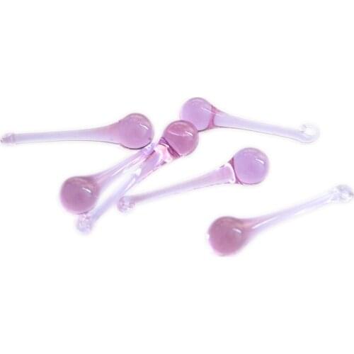 16X60MM/20X80MM Lilac Raindrops Crystal Chandelier Parts Lamp Glass Hanging Pendants Crystal Beads Curtain Accessories
