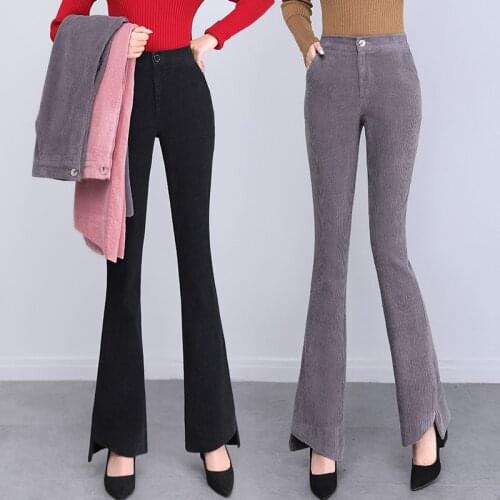 KEYURAN Women's Corduroy Trousers