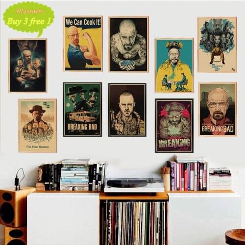 Breaking Bad stylr American TV Series classic kraft paper bar poster Retro Poster decorative painting