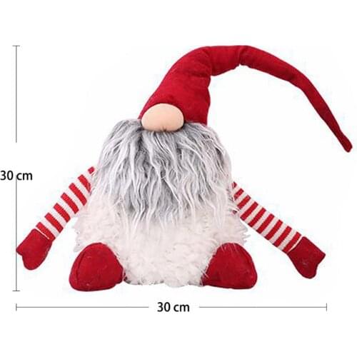 Red Striped Cloth without Face Santa Claus-1