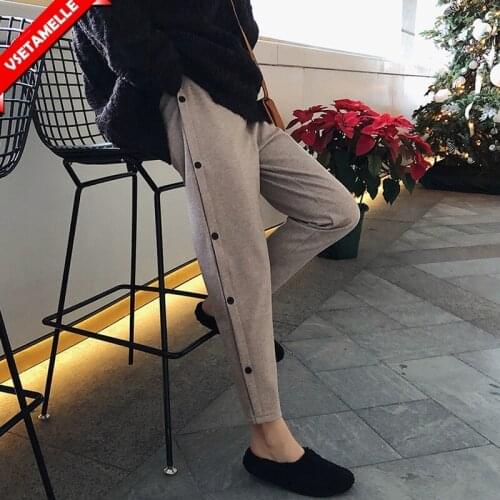 Pregnant Womens Trousers In Autumn And Winter Wear Loose Tide Mothers Trousers Winter Thickening And Velvet Trendy Trousers