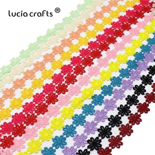 Lucia crafts 2yards /Lot Lace Ribbon Diy Garment Sewing Lace Trim Headwear Accessories N0408