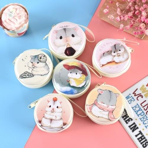 Cute Anime Coin Bag Key Purse Female Children Student Small Wallet Gift Bag Ladies Zipper Jewelry Box Girls Earphone Cable Case