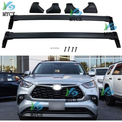 New Black Aluminum Roof Rack Roof Bar Cross Bar For Toyota Highlander Kluger 2020 Original Style Upgrade Your Car