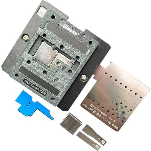 For iPhone X XS XS MAX Soldering jig Platform High Magnetism BGA Reballing Fixture With Stencils Magnet Base Adjustment Plate