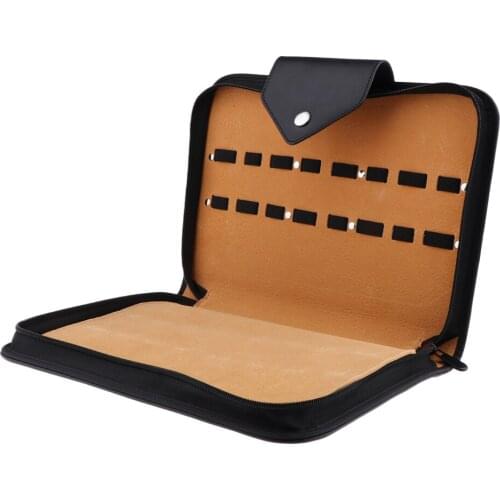 Pro PU Leather Hair Stylist Scissors Holder Pouch Case for Hairdressers, Salon Haircut Hairdressing Tools Holster Bag Organizer