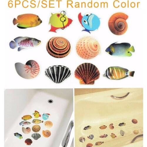 Anti-slip Fish Bath Tub Sticker Kid Shower Safety Stickers Cute Cartoon Wall Stickers Bathroom Ornaments