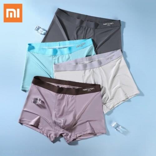 Xiaomi Graphene Men Underwear Man Boxer Shorts AAA Antibacterial Ice Silk Panties Mens Comfortable Breather Underpants 3PCS/Lot