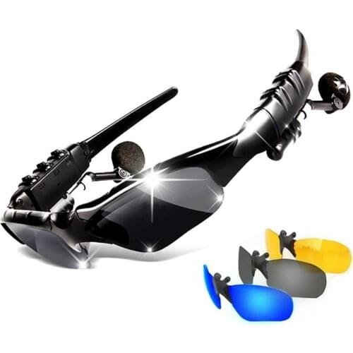 Bluetooth Sunglasses Outdoor Smart Glasses Wireless Headset Sport with Microphone Hands-free Headset Sun Sport Cycling Glasses