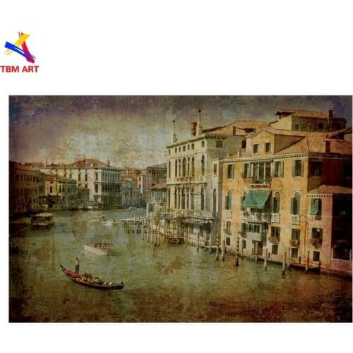 Venice Sailboat Picture Spray Painting Wall Art for Living Room Home Decor HD Print Oil Painting on Canvas Gift No Frame V001