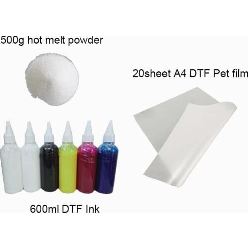 Vilaxh 500g Hot Melt adhesive Powder A3 DTF PET Film DTF White Color ink For DTF Direct Printer machine